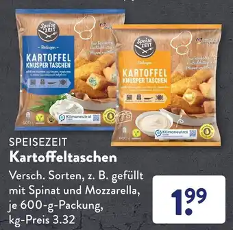 Aldi Süd Speisezeit Kartoffeltaschen 600 g Packung Angebot