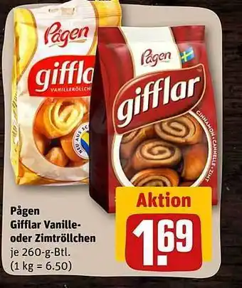 REWE Pagen gifflar vanille oder zimtröllchen Angebot