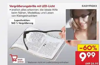 Netto Marken-Discount Vergrößerungsbrille mit led-licht easymaxx Angebot