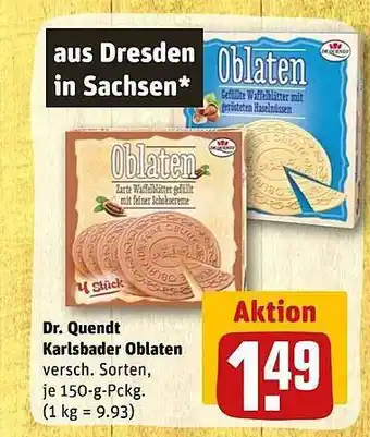 REWE Dr. quendt karlsbader oblaten Angebot