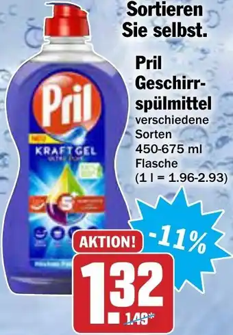 AEZ Pril Geschirrspülmittel 450-675ml Angebot