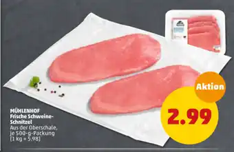 PENNY Mühlenhof Frische Schweine Schnitzel 500 g Angebot