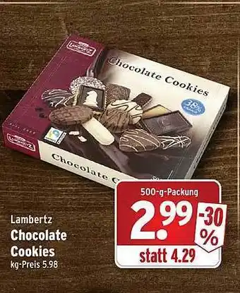 Wasgau Lambertz chocolate cookies Angebot