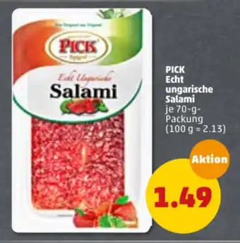 PENNY Pick Echt ungarische Salami 70g Angebot