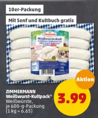 PENNY Zimmermann Weißwürst Kultpack 600 g Angebot