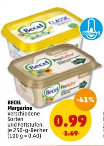 PENNY Becel Margarine 250 g Becher Angebot