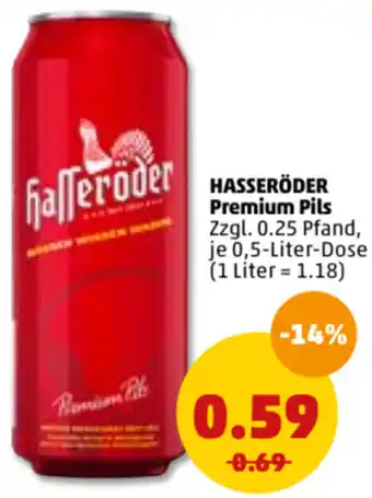 PENNY Hasseröder Premium  Pils 0,5 L Angebot