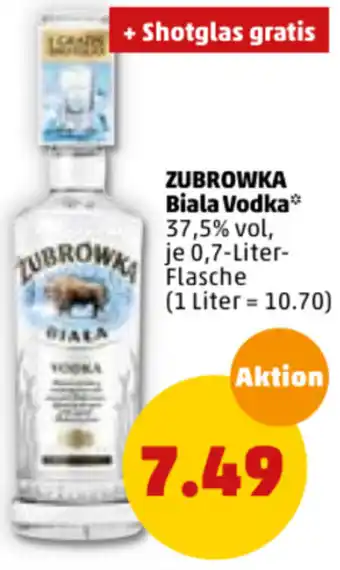 PENNY Zubrowka Biala Vodka 0,7L Angebot