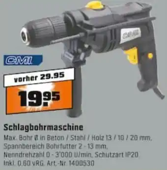 OBI CMI Schlagbohrmaschine Angebot