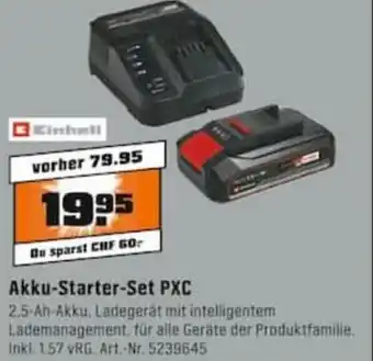 OBI Einhell Akku Starter Set PXC Angebot