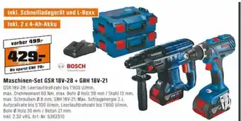 OBI Bosch Maschinen Set GSR 18V-28 + GBH 18V-21 Angebot