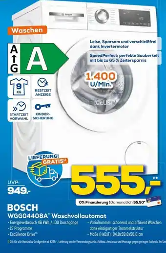 Euronics Bosch WGG04408A "Waschvollautomat Angebot