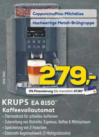 Euronics Krups EA 8150 Kaffeevollautomat Angebot