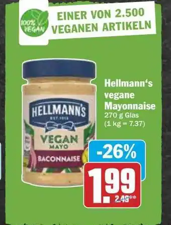 Hit Hellmann's vegane mayonnaise Angebot