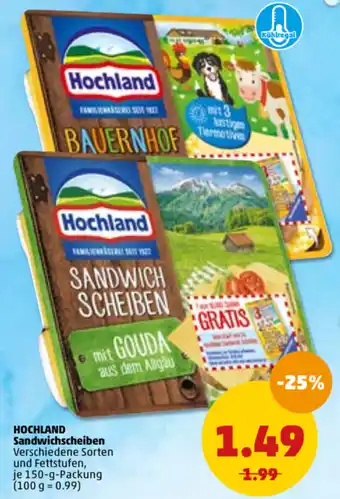 PENNY Hochland Sandwichscheiben 150 g Angebot