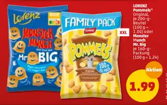 PENNY Lorenz Pommels 200g Beutel oder Monster Munch Mr. Big 160g Beutel Angebot