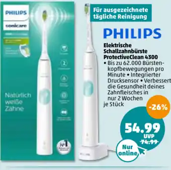 PENNY Philips Elektrische Schallzahnbürste Protective Clean 4300 Angebot