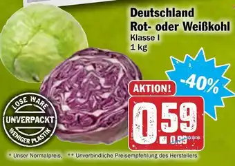 AEZ Deutschland Rot oder weißkohl 1kg Angebot