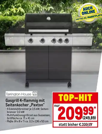 METRO Tarrington House Gasgrill4-flammig mit Seitenkocher Paxton Angebot