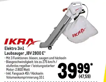 METRO IKRA Elektro 3in1 Laubsauger | IBV 2800 E Angebot