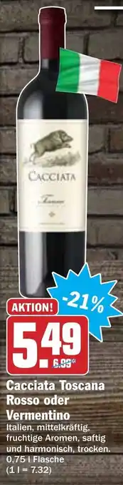 AEZ Cacciata Toscana Rosso oder Vermentino 0,75L Angebot