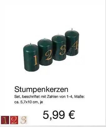 KiK Stumpenkerzen Angebot