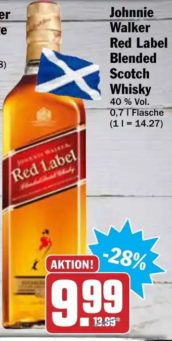 AEZ Johnnie Walker Red Label Blended Scotch Whisky 0,7L Angebot