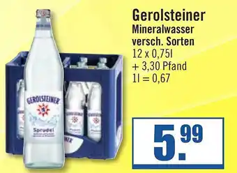 Zisch Gerolsteiner mineralwasser Angebot