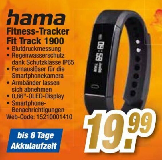 Hama Fitness Tracker Fit Track 1900 Angebot bei expert Octomedia