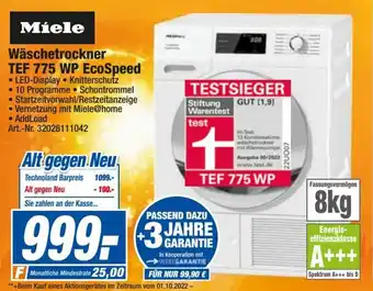 expert Techno Land Miele Wäschetrockner TEF 775 WP EcoSpeed Angebot