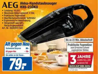 expert Techno Land AEG Akku Handstaubsauger HX6-23ÖKO Angebot