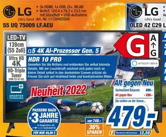 expert Techno Land LG 55 UQ 75009 LF.AEU Angebot