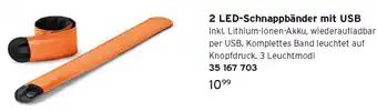 Tchibo 2 LED Schnappbänder mit USB Angebot