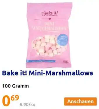 Action Bake it! Mini Marshmallows 100 Gramm Angebot