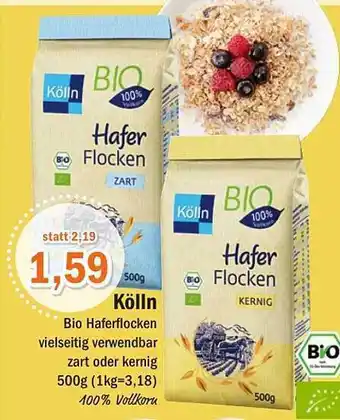 Aktiv Irma Kölln bio haferflocken vielseitig verwendbar zart oder kernig Angebot