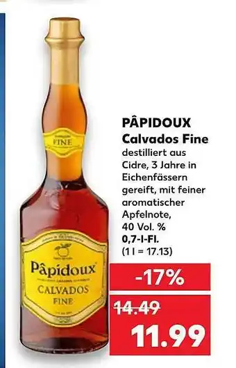 Kaufland Pâdidoux calvados fine Angebot