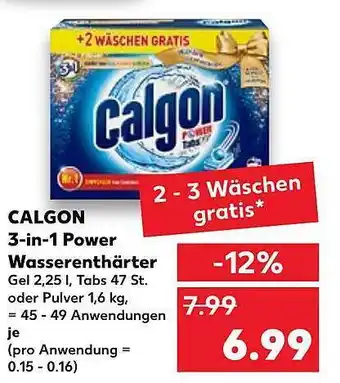 Kaufland Calgon 3-in-1 power wasserenthärter Angebot