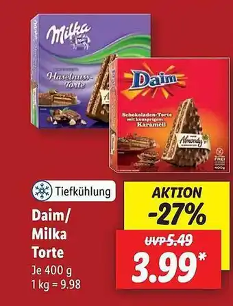 Lidl Daim oder milka torte Angebot