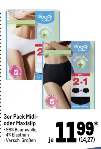 METRO Sloggi Midi- o. Maxislips 3st Angebot