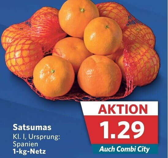 Satsumas 1 kg Netz Angebot bei Combi