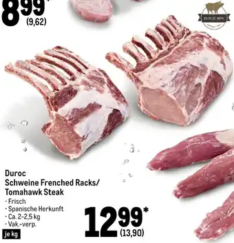 METRO Alejandro Miguel Duroc Schweine Frenched Racks/Tomahawk Steak 1k Angebot