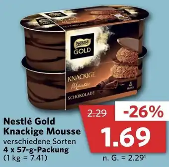 Combi Nestlé Gold Knackige Mousse 4x57 g Packung Angebot