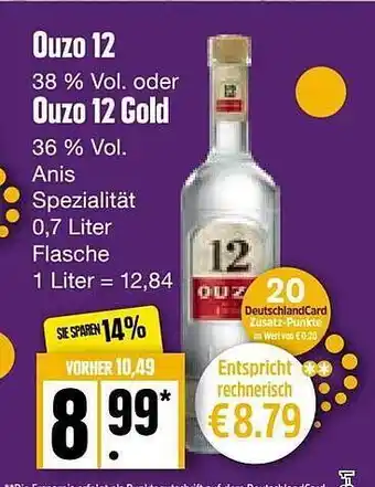 Edeka Frischemarkt Ouzo 12 oder ouzo 12 gold Angebot