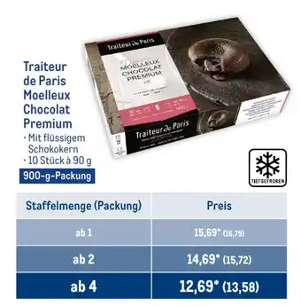 METRO Traiteur de Paris Moelleux Chocolat Premium 900g Angebot