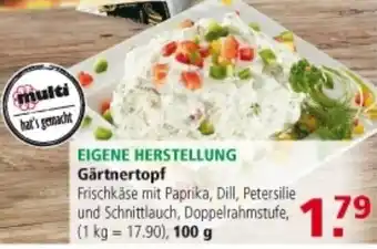 Multi Markt Eigene Herstellung Gärtnertopf 100 g Angebot