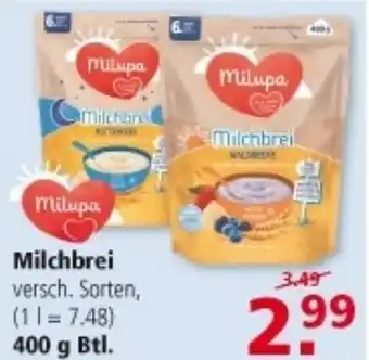 Multi Markt Milupa Milchbrei 400 g Btl. Angebot