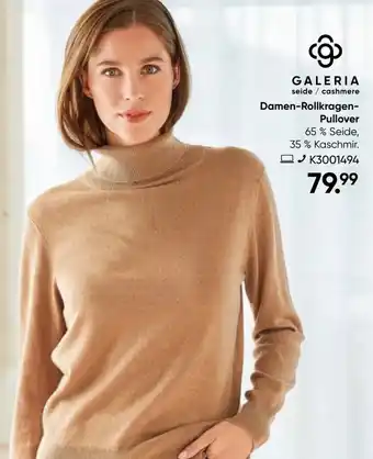 Galeria Galeria Seide/Cashmere Damen Rollkragen Pullover Angebot