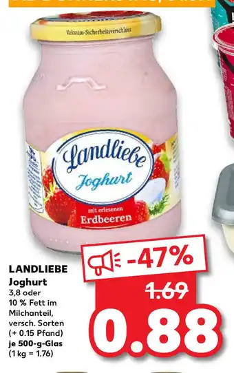 Kaufland Landliebe Joghurt 500g Glas Angebot