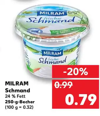 Kaufland Milram Schmand 250g Becher Angebot