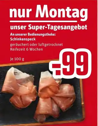 REWE Schinkenspeck 100 g Angebot